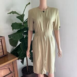 90s Liz Claiborne silk minimalist sheath dress